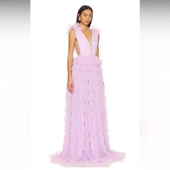 SAU LEE Sabrina Gown in Lavender - Picture 2 of 16